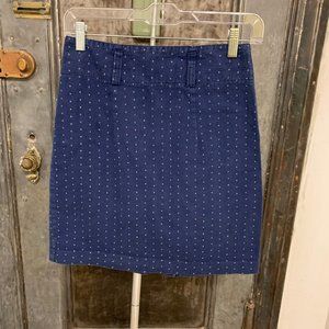 small waist 26" Vintage 80s 90s A. Byer Jean chambray high waisted mini skirt wi